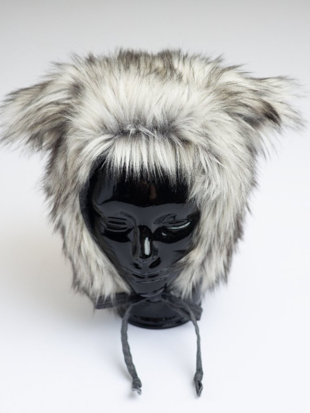 Faux Fur Silver Fox Children's Bonnet Hat